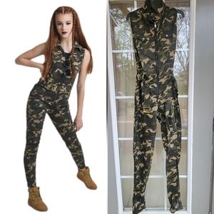 "Now You See Me" Army Camo Jumpsuit Dance Costume - BRAND NEW (Size Ad Medium)